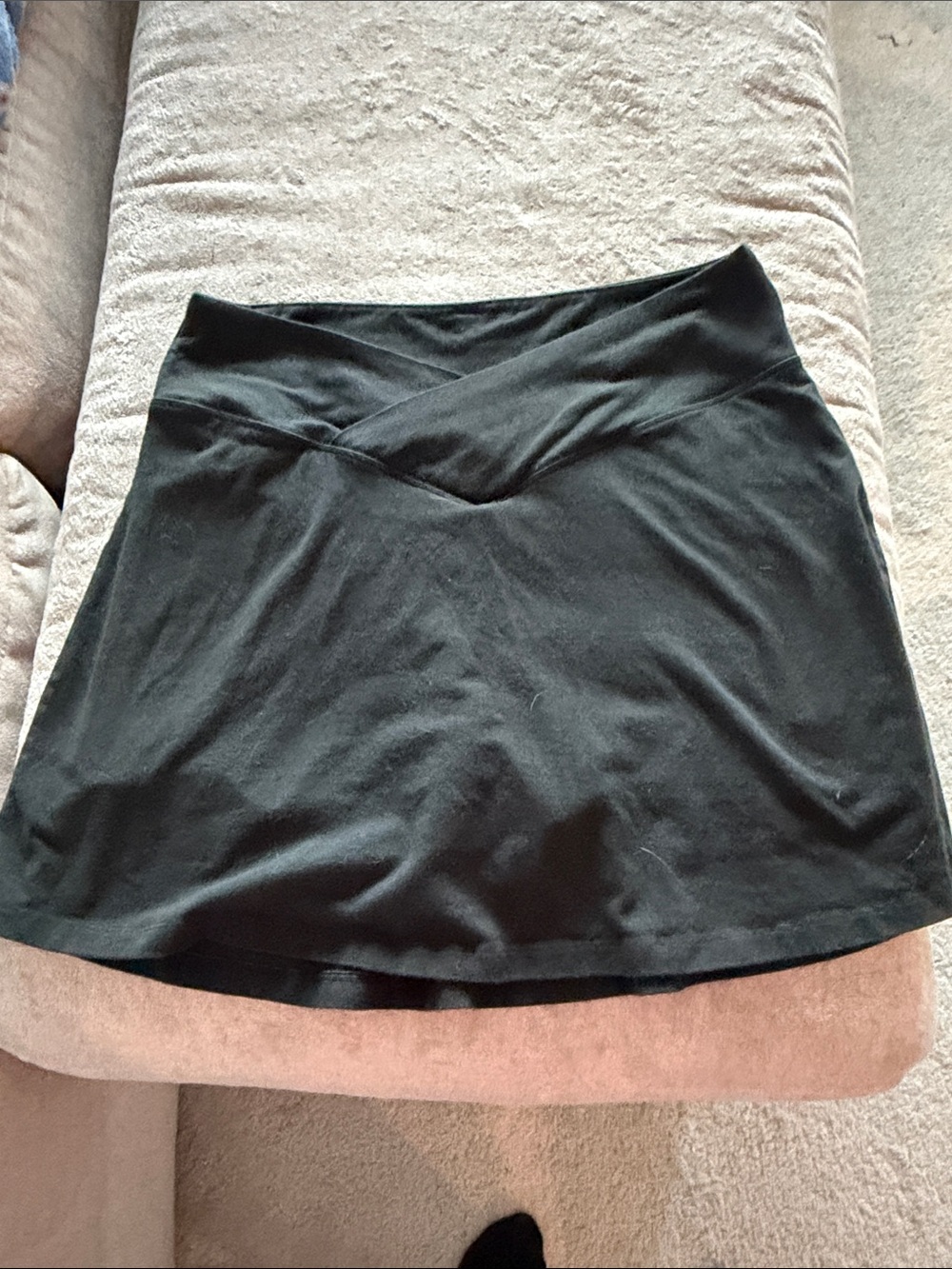 PINK Victoria's Secret Black Mini Skirt with V-Waist Panel